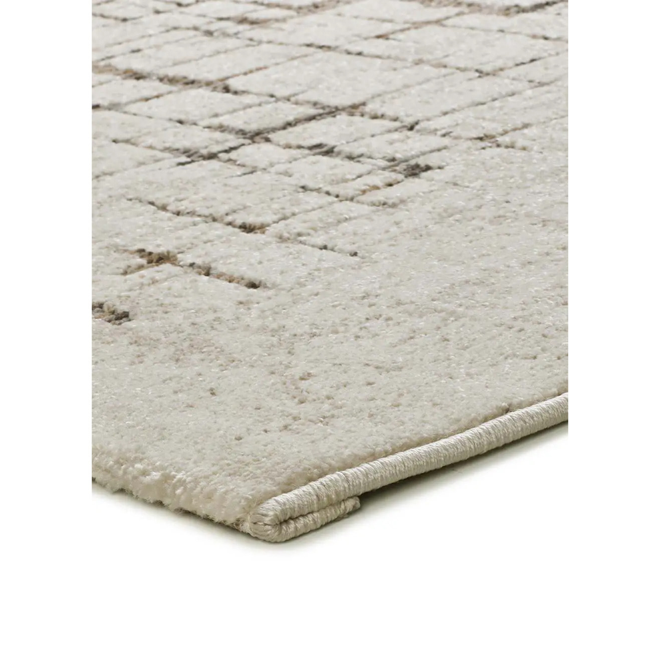 CERES Alfombra moderna de pelo corto crema, varias medidas disponibles.