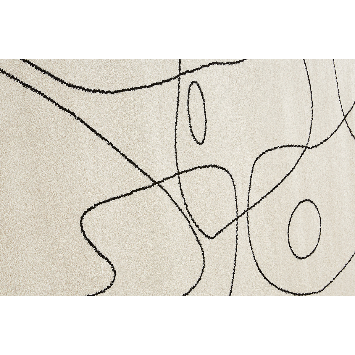 Tapis blanc motif line art 160 x 230 cm ARTISTE