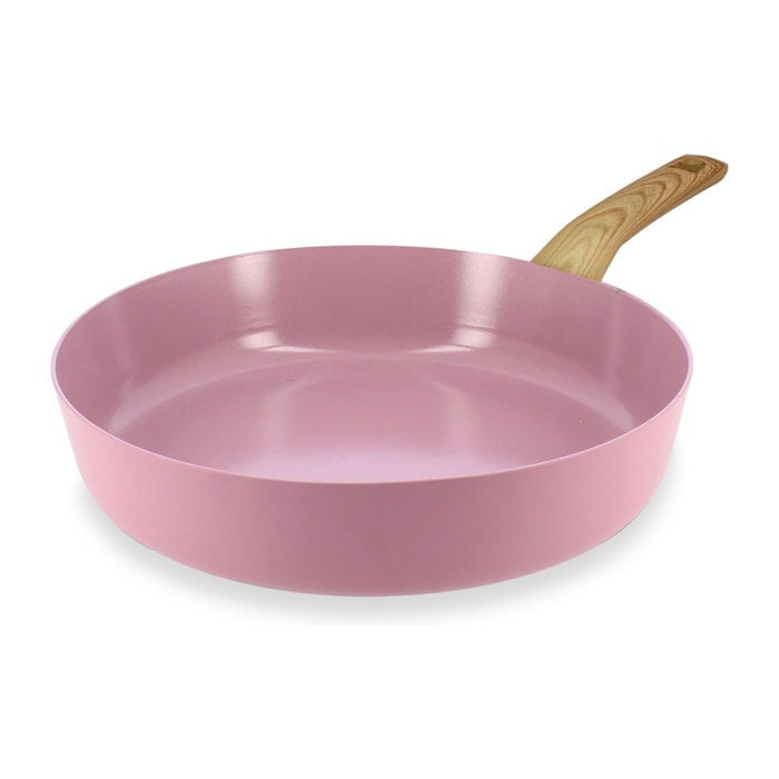 Poêle 28cm en aluminium recyclé lilas - tous feux COLORAMA