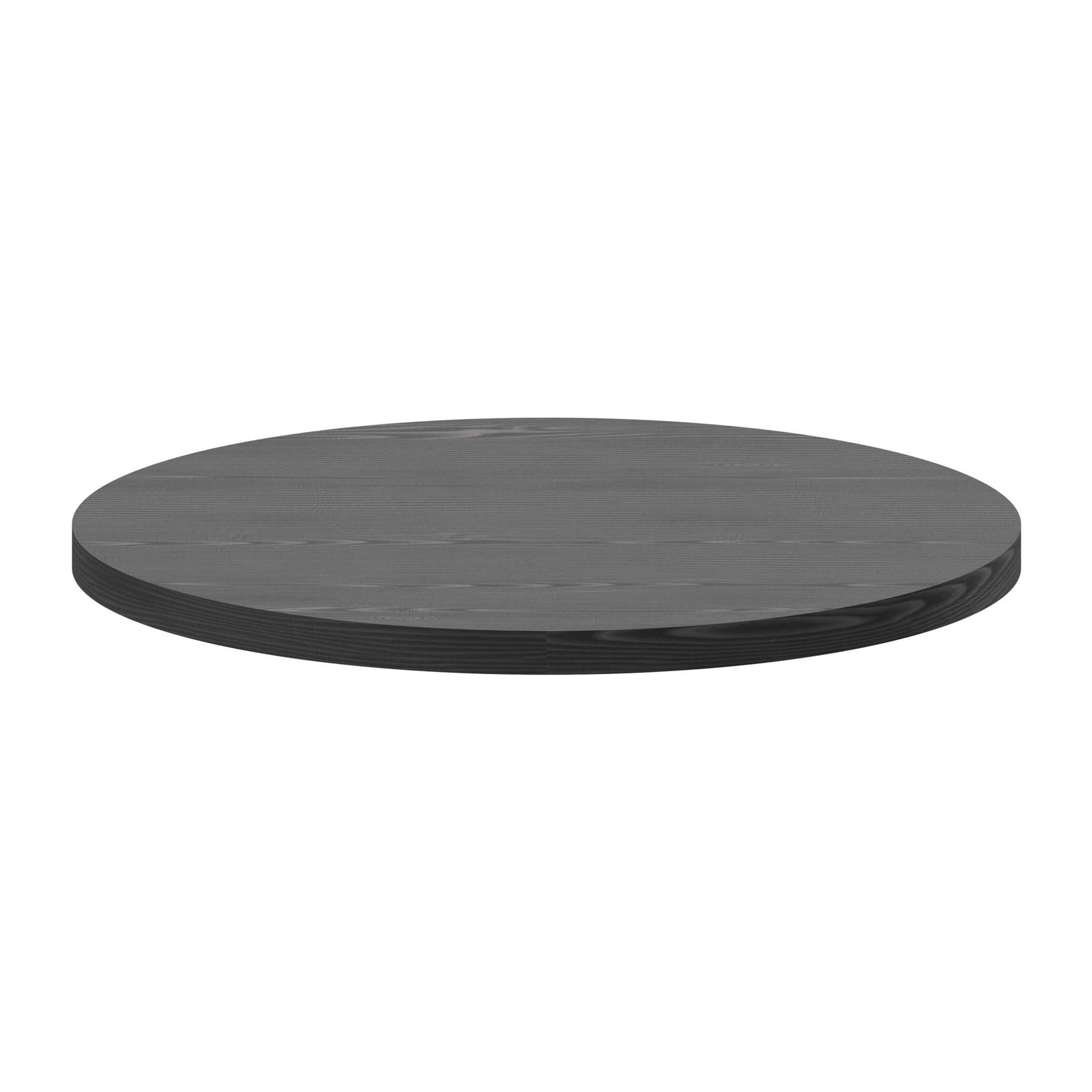 Artù - Ripiano per tavolo da pranzo rotondo Ø 120 cm in legno laminato, colore nero