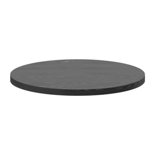 Artù - Ripiano per tavolo da pranzo rotondo Ø 120 cm in legno laminato, colore nero