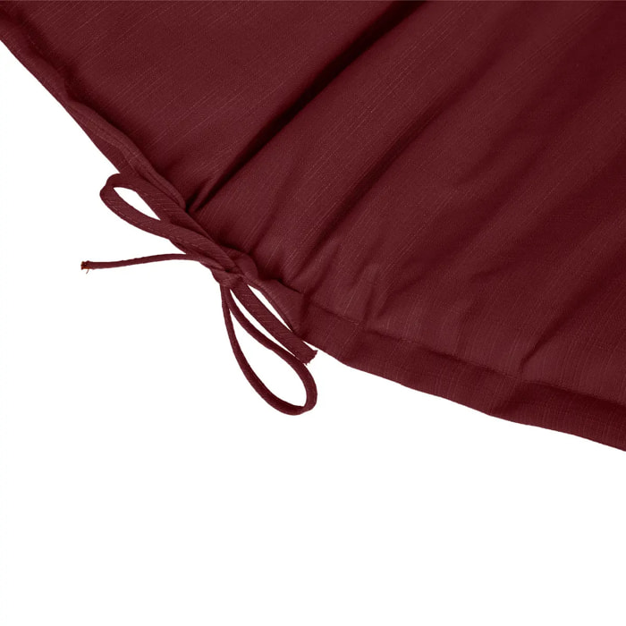 Coussin de transat "Korai" bordeaux 190x60cm en polyester