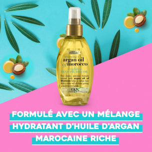 OGX Huile Sèche Huile d'Argan du Maroc, 118ml – Huile cheveux réparatrice contre les pointes fourchues et les frisottis – Soin c