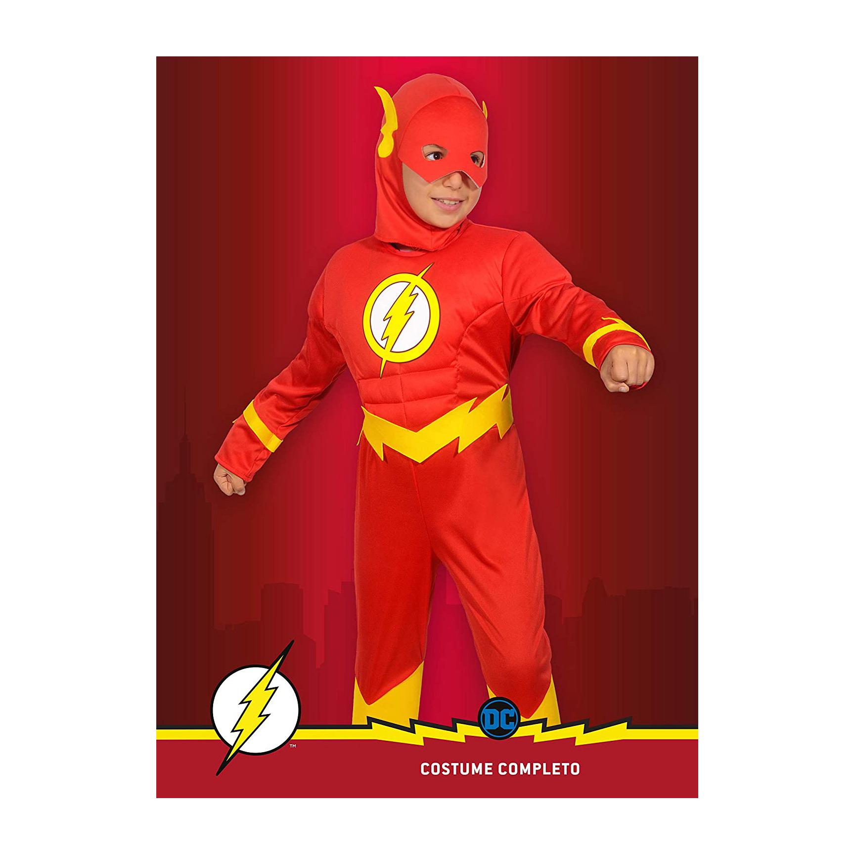 Costume Completo The Flash Bambino Prodotto Originale Dc Comics