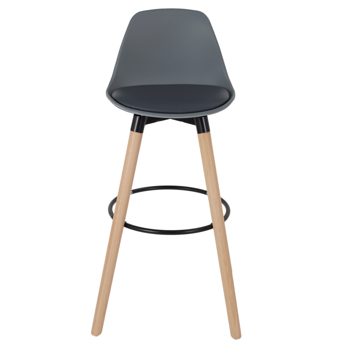 Tabouret De Bar Walt Gris - Lot De 2