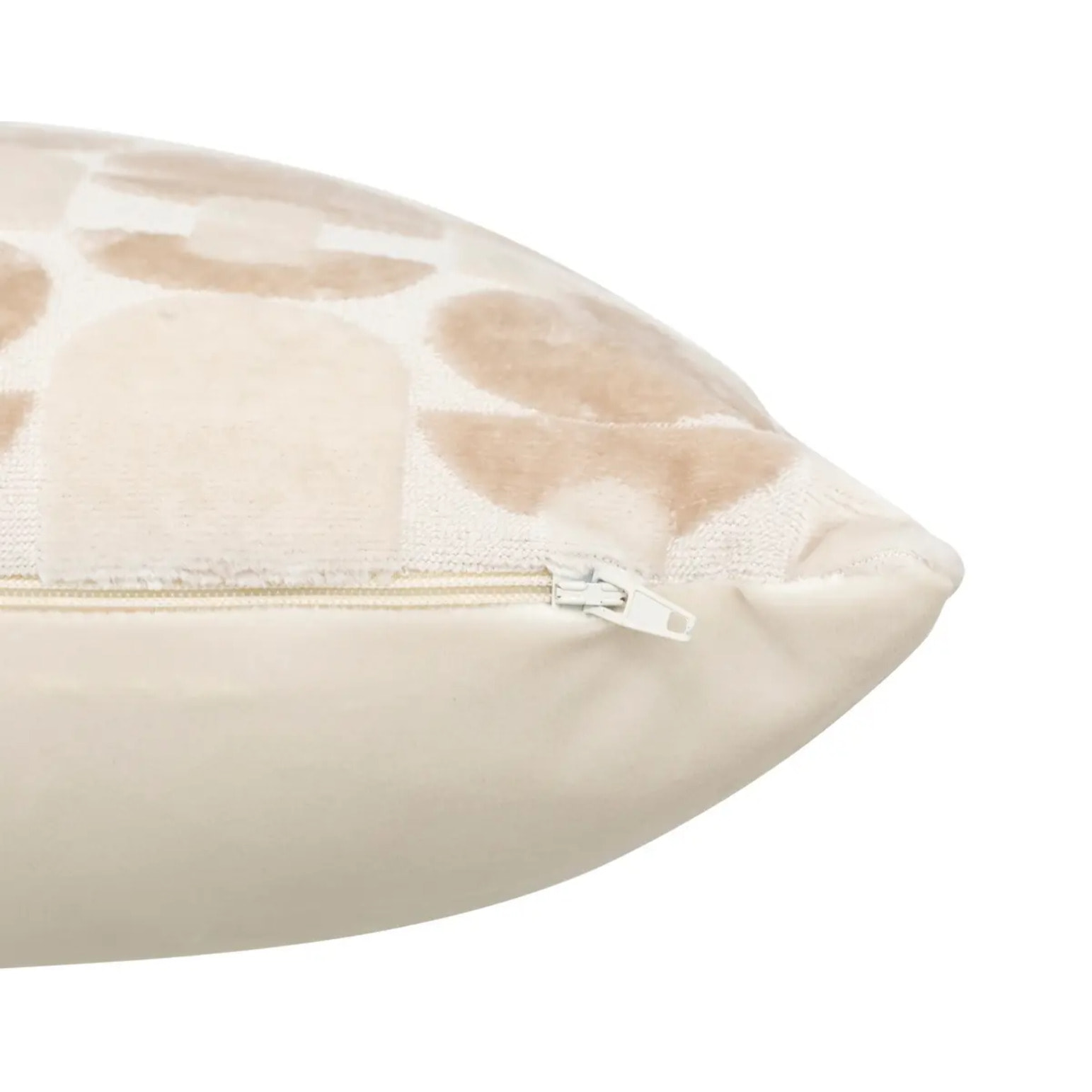 Coussin "Luna" jacquard velours lin 40x40cm