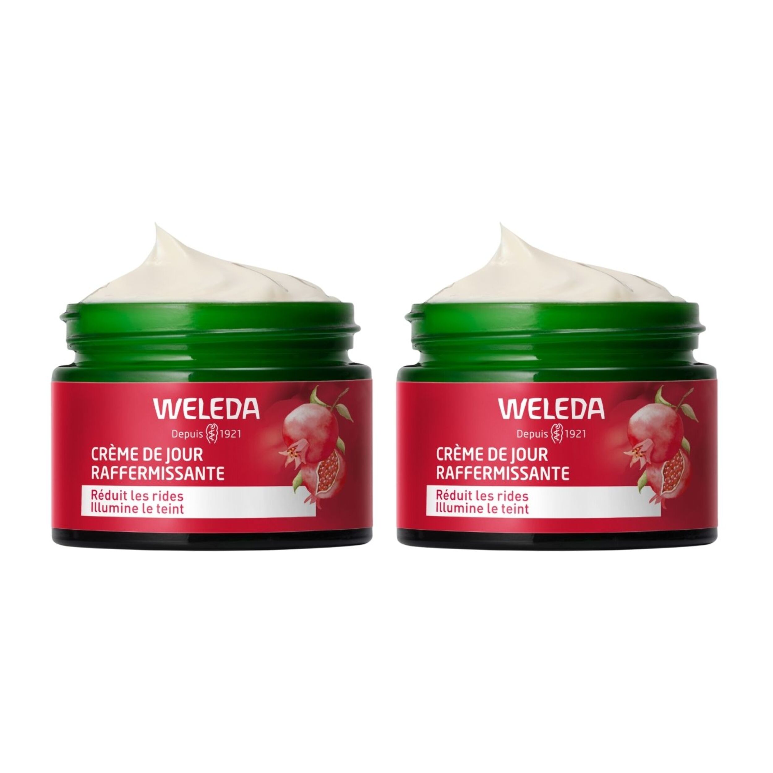 WELEDA - Duo Crème de Jour raffermissante Grenade et Peptides de Maca -  Réduit les rides - Vegan - Certifié Natrue-  Pot 40 ml  x 2