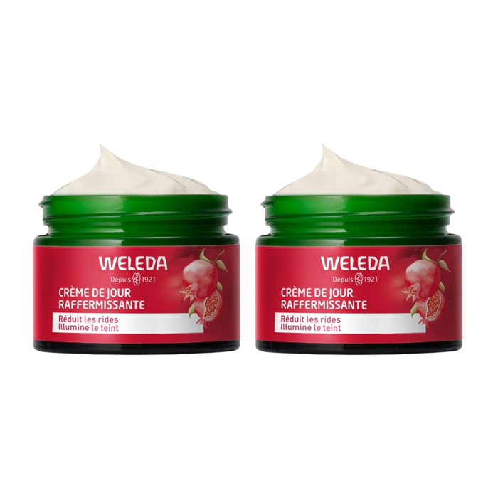 WELEDA - Duo Crème de Jour raffermissante Grenade et Peptides de Maca -  Réduit les rides - Vegan - Certifié Natrue-  Pot 40 ml  x 2