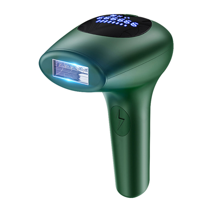 Depilatore IPL a luce pulsata. 8 livelli, 900.000 scatti di flash.