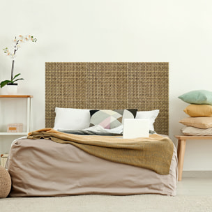 Rouleau revêtement adhésif vinyle au mètre - Sticker mural tête de lit - ROTIN TRESSÉ FORESTIER