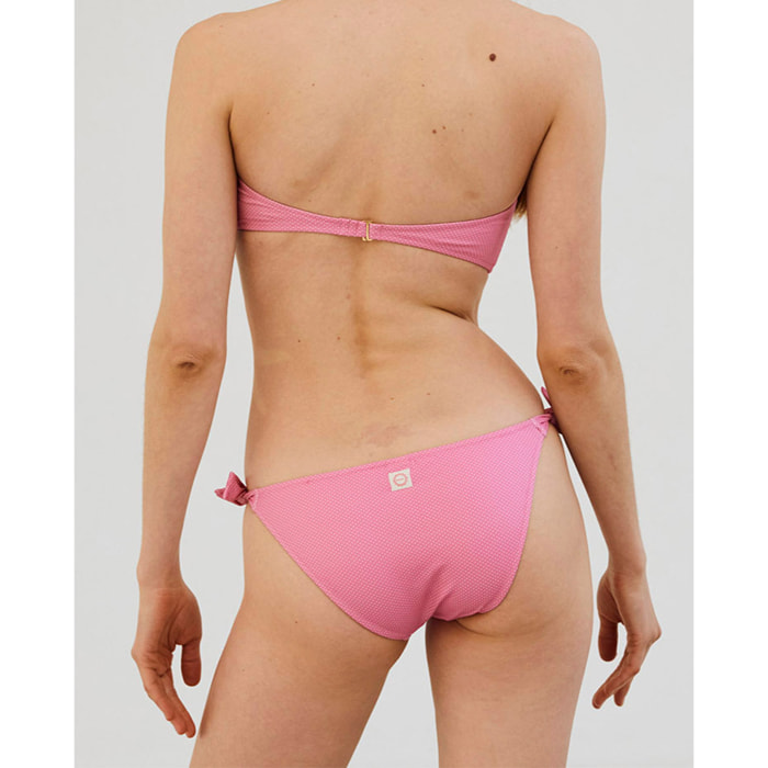 Braga de bikini clásica con lazos en tejido piqué