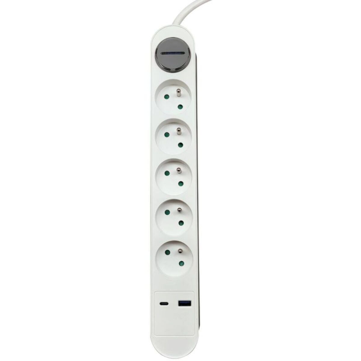 Multiprise ESSENTIELB 5 prises + port USB-C et USB-A 20W