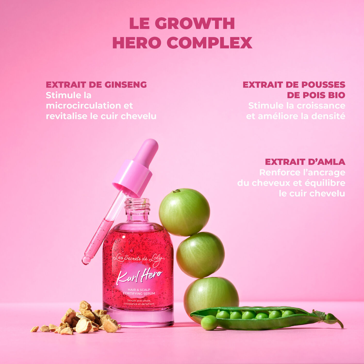 Kurl Hero - Sérum Anti-Chute, Croissance et Densifiant 50ml