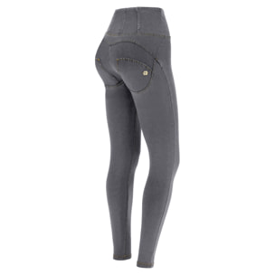 Jeggings push up WR.UP® vita super alta con zip in tono