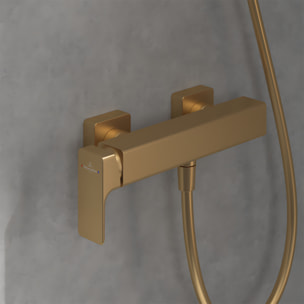 Mitigeur mécanique douche Subway 3.0 + Ensemble de douche Verve Showers 3 jets Or brossé