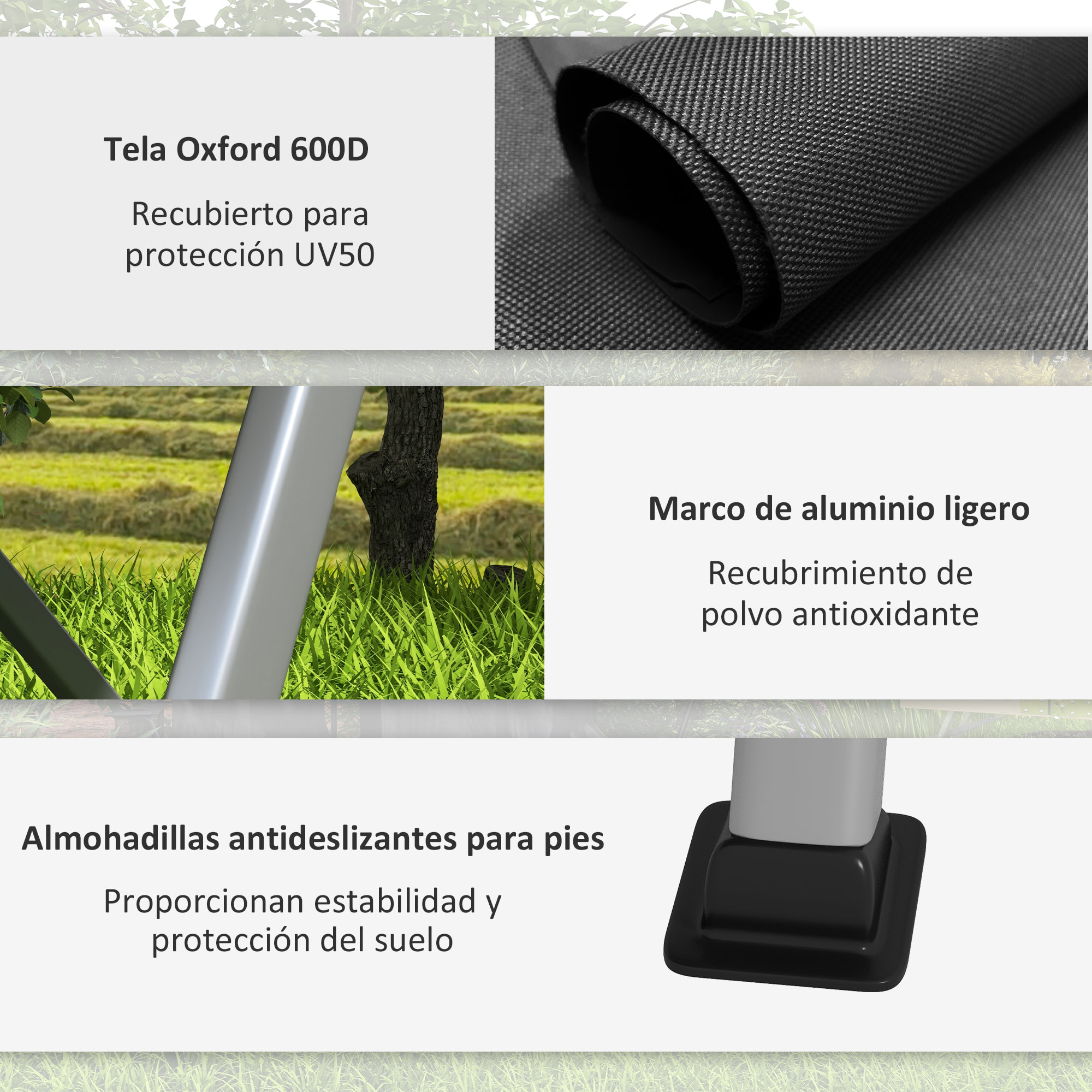 Silla de Camping Plegable de Aluminio con Respaldo Ajustable Reposabrazos de Madera Silla de Jardín Portátil con Bolsa de Transporte para Exterior Piscina Playa 74x59,5x98 cm Negro