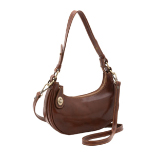 Borsa a spalla da donna - Modello False - Vera pelle - 25.0 x 18.0 x 8.0 cm