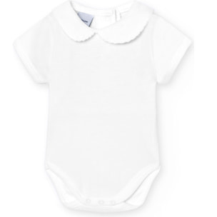 Body bebé manga corta cuello piqué