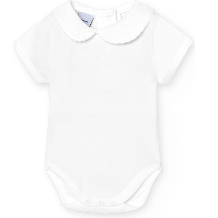 Body bebé manga corta cuello piqué