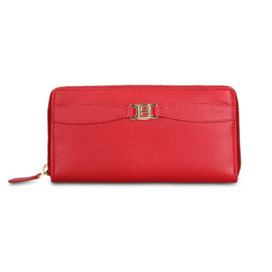 Portafoglio donna in vera pelle - Modello Eridana Plus - Con zip - 19.0 x 9.5 x 2.0 cm