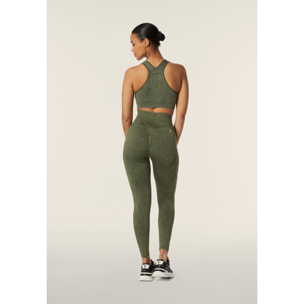 Top sportivo seamless ice wash con spalline incrociate