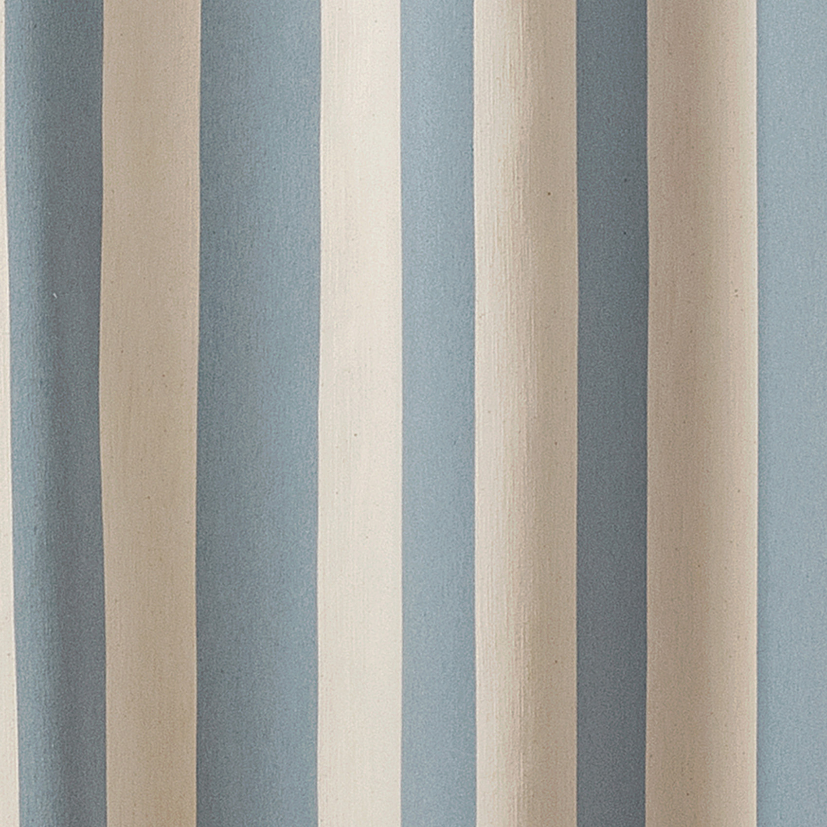 Rideau à rayures verticales en armure satin avec œillets - Bleu ciel