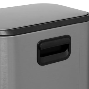 Poubelle Soft Close en inox finition mat 5L