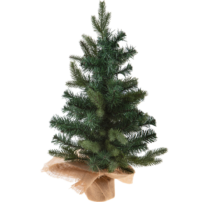 Abete artificiale con Base Yuta 75 rami Pvc - Pezzi 1 - Colore Verde - 55x60Hx55cm - Bianchi Dino