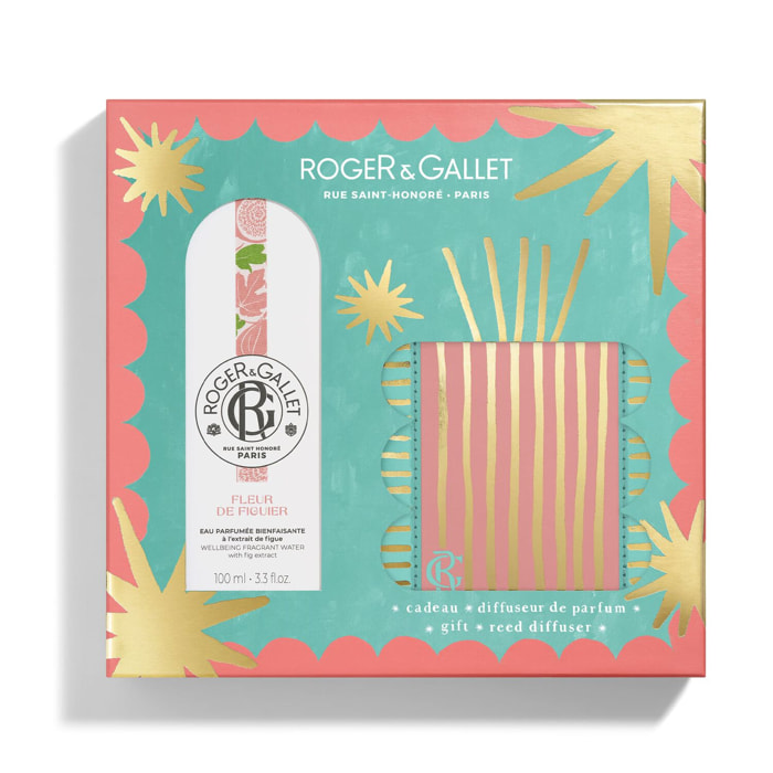 Fleur de Figuier - Coffret Eau Parfumée Bienfaisante 100ml + Diffuseur