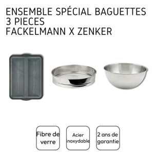 Ensemble 3 ustensiles spécial baguette Zenker x Fackelmann