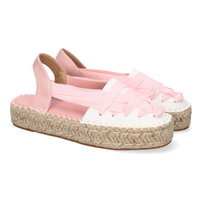 Alpargata Plana Estilo Valenciana para Mujer con Yute, Comodas y Elegantes, Diseño Moderno con Cintas