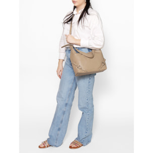 Borsa a spalla da donna In Vera pelle Made in Italy 30x30x9 cm