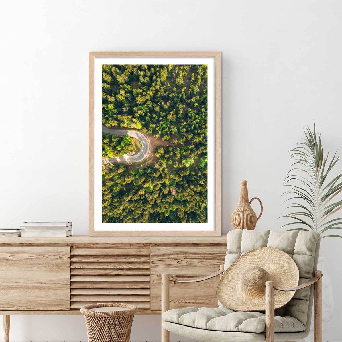 Affiche nature urbaine l' aventure Affiche + cadre en bois - Chêne