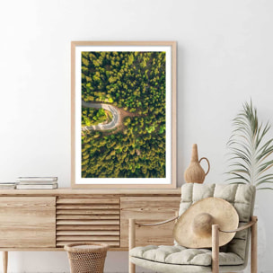 Affiche nature urbaine l' aventure Affiche + cadre en bois - Chêne