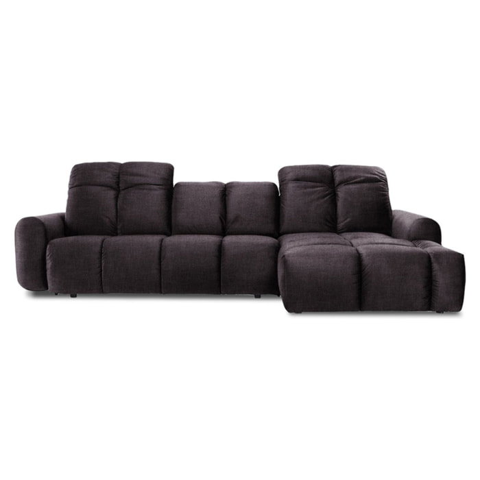 Canapé d'Angle Droit Tissu Anacapri, 3 Places, Repose-têtes Ajustables, Style Contemporain