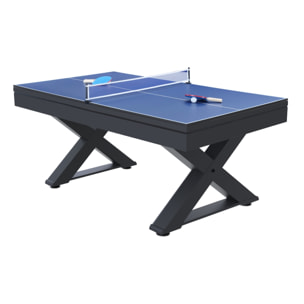 Table multi-jeux, ping-pong et billard en bois noir ARIZONA