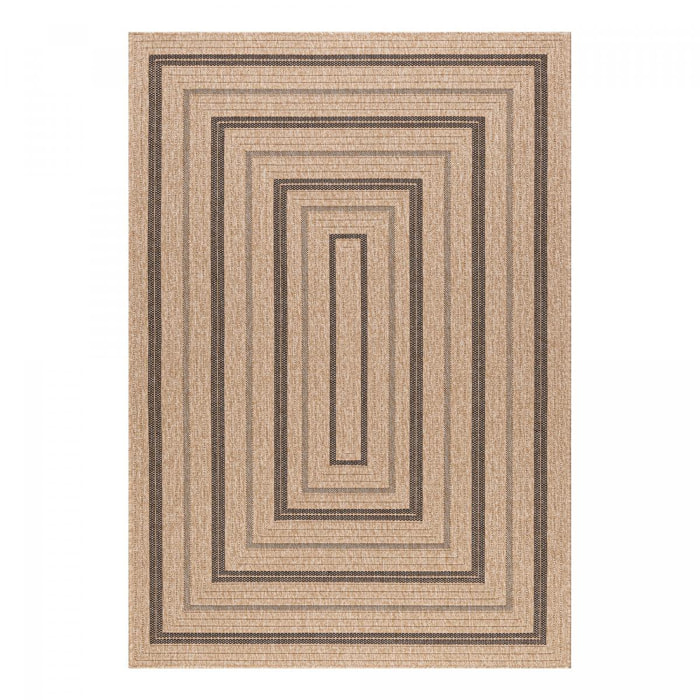 Tapis extérieur tissé kilim rond GEBI