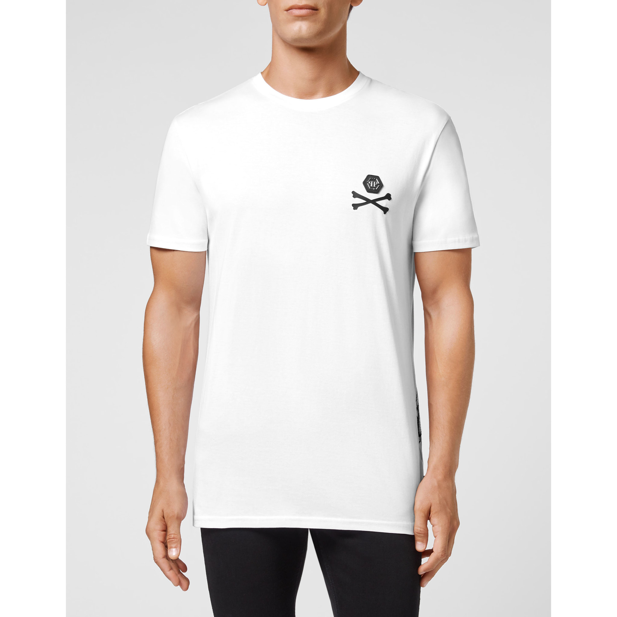 PHILIPP PLEIN T-Shirt Round Neck SKELETON