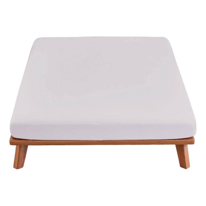 Sábana bajera, 100% algodón, gris claro, scalpers home