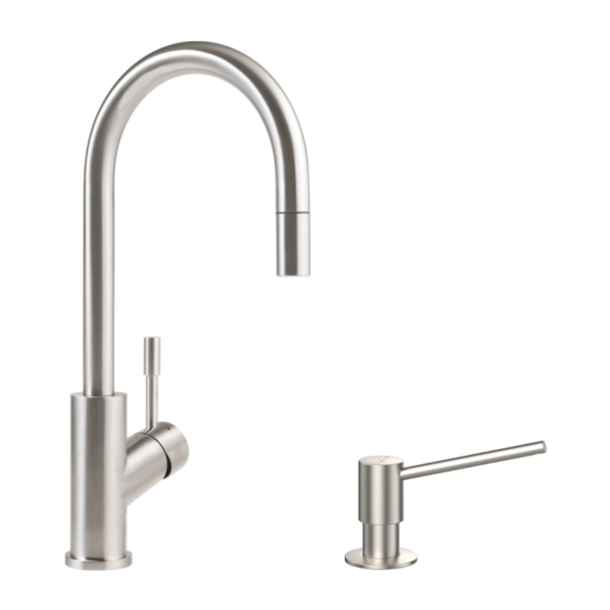 Robinet cuisine Umbrella flex + Distributeur de savon Acier massif