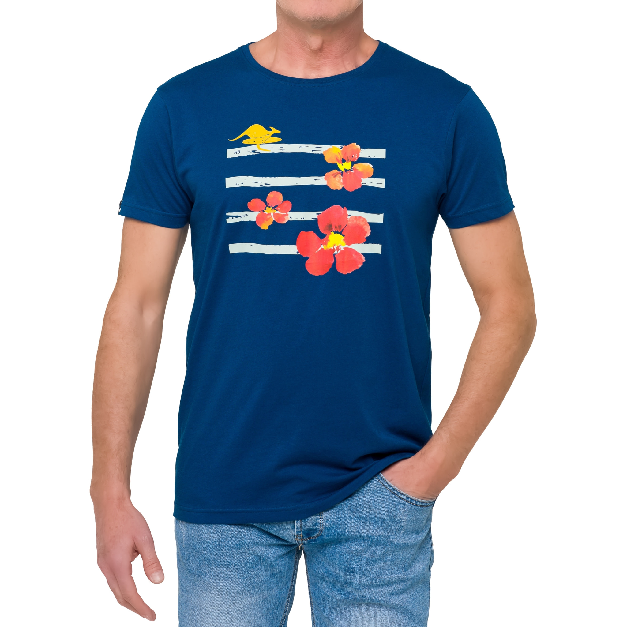 T-shirt in cotone 150 gr Hot Buttered Marvel blu