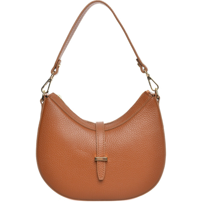 Borsa a spalla Anna Luchini Cammello
