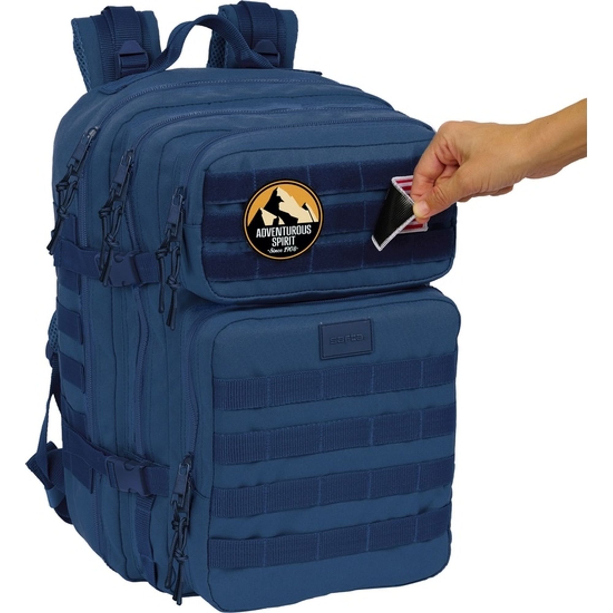 Mochila militar portatil 15,6 safta basic "marino"