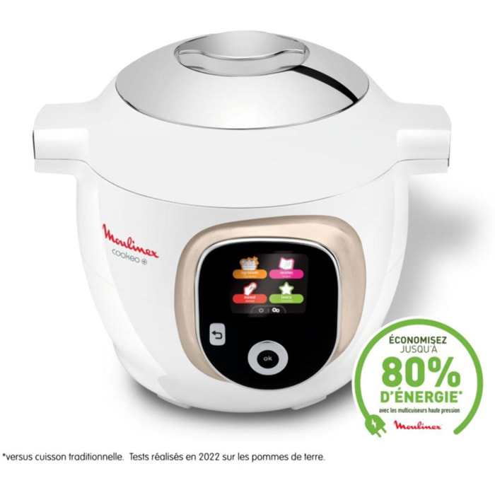 Cookeo MOULINEX CE85BA10 blanc 6 L, 6 modes de cuisson