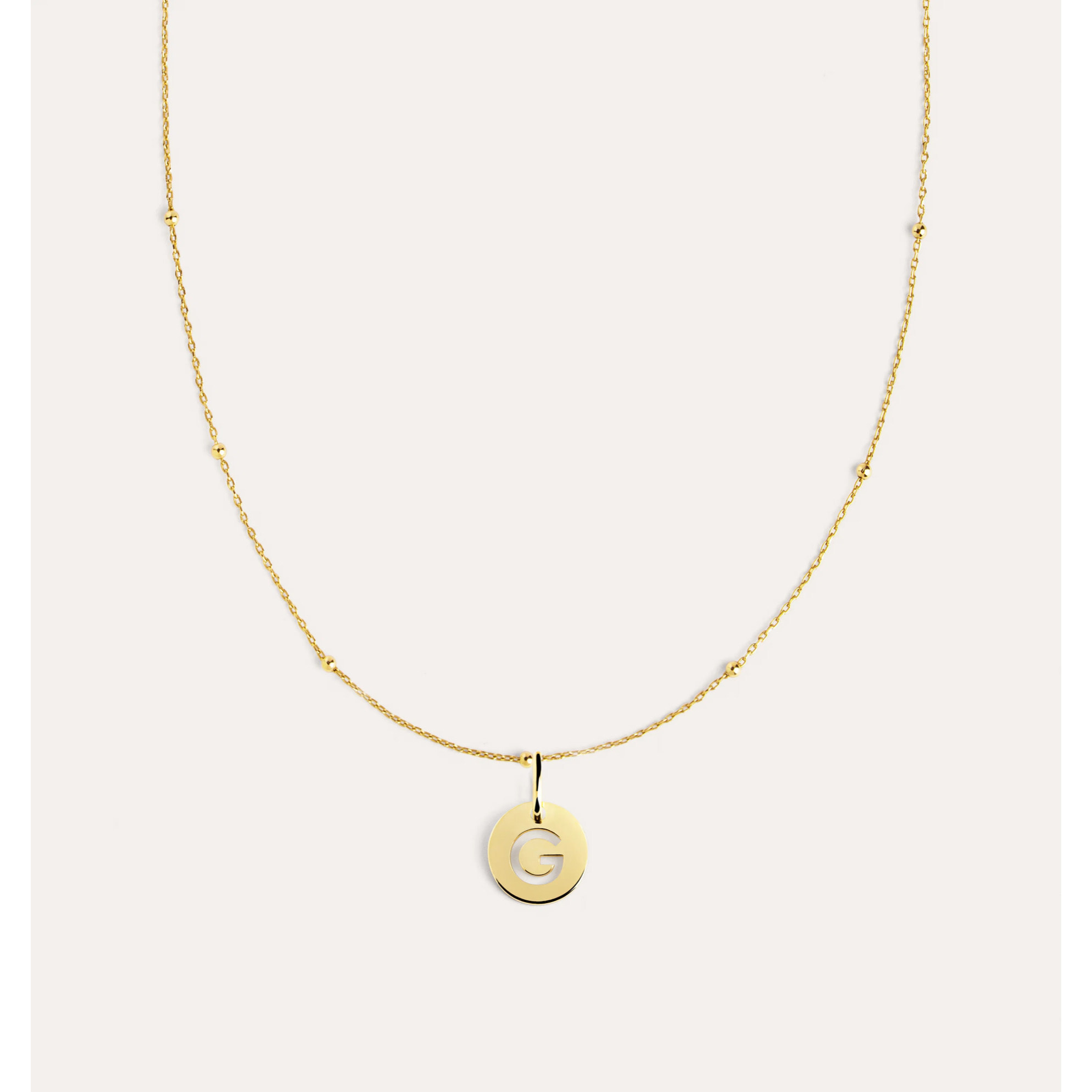 Mini collana a medaglione in Argento Placcato Oro