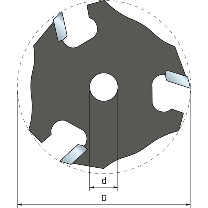 Couteau à rainurer FREUD - Ø50,8 H3,97 AL8 Z3 - F03FR02021 -56-10908P