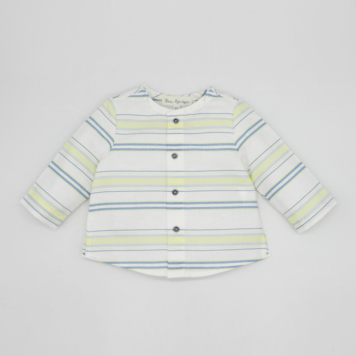 CAMISA RAYAS ANCHAS AZUL Y AMARILLO