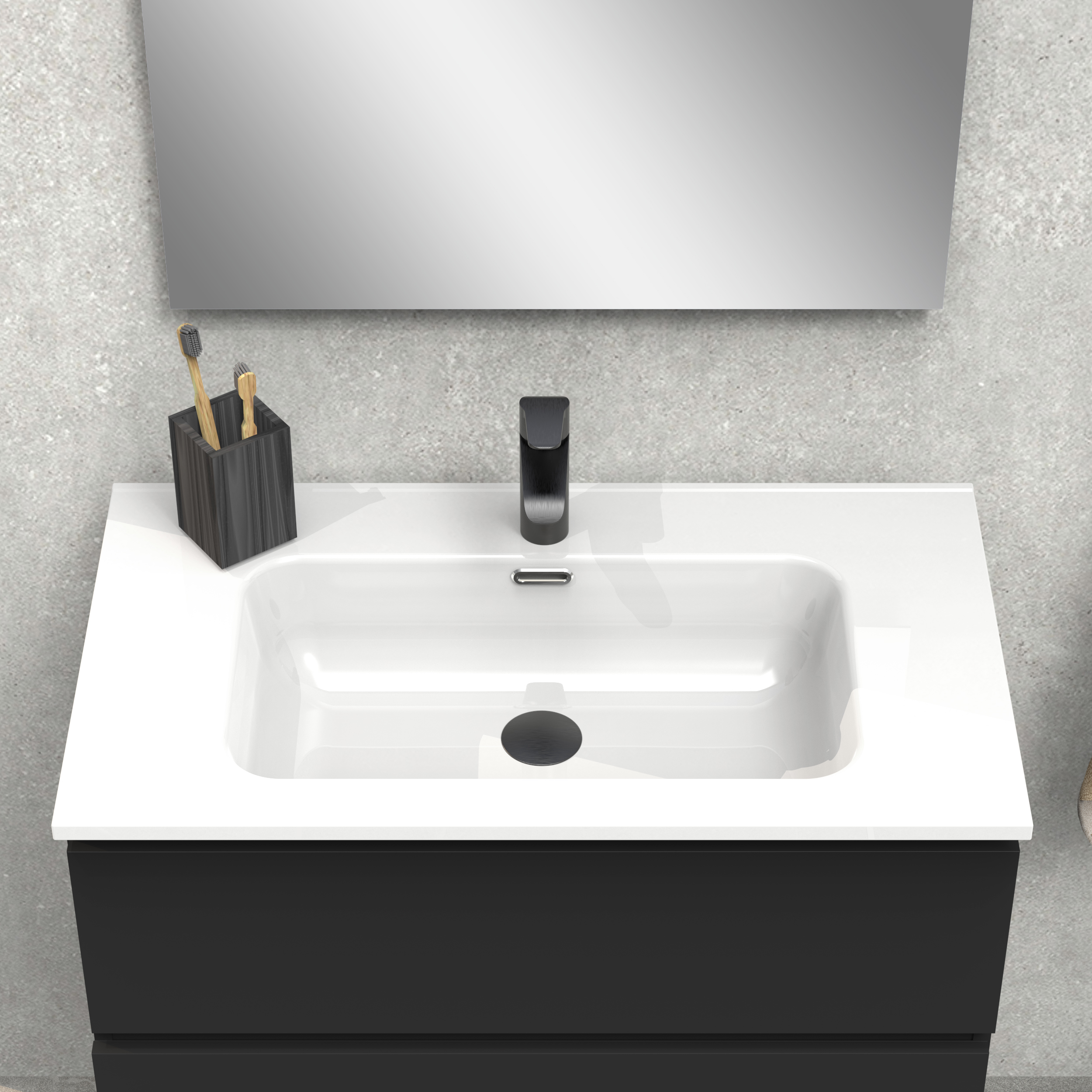 Ensemble de salle de bain IRONA 3C, 70cm, comprend lavabo et miroir