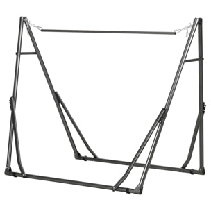 Support de hamac pliable et réglable structure en acier noir