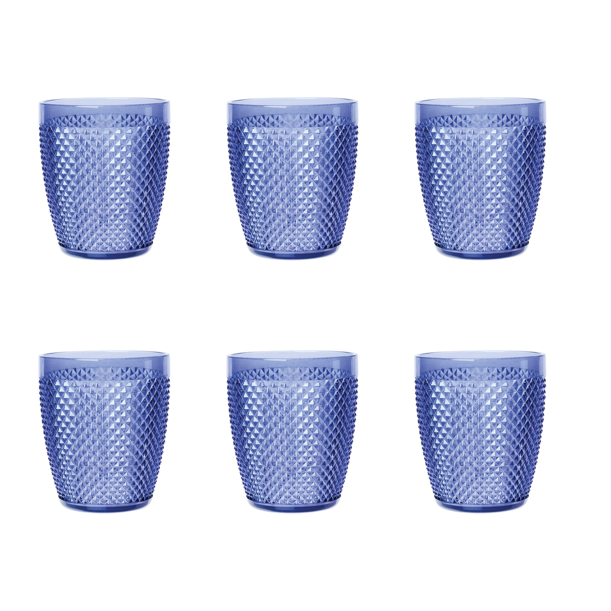 Set de 6 verres Excelsa – Diamond, Plastique Bleu 40 cl